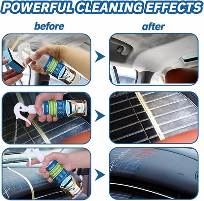 Car Headliner Cleaner, 256ML Multi-Functional Car Interior Roof Fabric Cleaner, Multi-Purpose Interior Stain Remover for Ceiling, Seats & Upholstery, No Rinse Required
