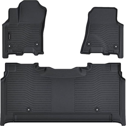 AUXKO All Weather Floor Mat Fit for 2025 2026 Dodge Ram 1500 Crew Cab 5 Seat 2nd Row Without Under Seat Storage Box TPE Liner Accessories All Season Guard Odorless Anti-Slip Black