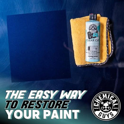 Chemical Guys C4 & P4 Clear Cut Correction Compound and Precision Paint Perfection Polish Combo - Removes Scratches, Swirls, Towel Marks, and Etching, Restores Gloss, Polishing Kit - 2 x 16 oz