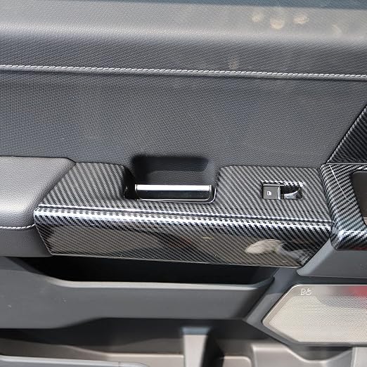 Carbon Fiber Interior Rear Door Window Switch Panel Cover Trim for Ford F150 2021+ Decoration Accessories