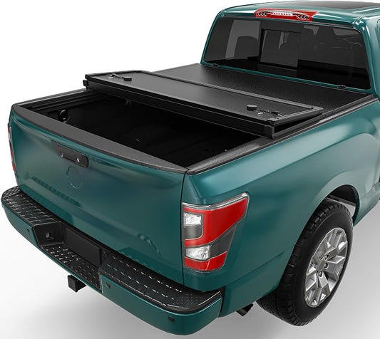 FRP Hard Tri-Fold Truck Bed Tonneau Cover Fit for Nissan Frontier 2005-2026(NO México) 5 ft Bed