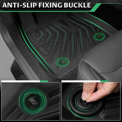 Floor Mats for Chevy Malibu 2013 2014 2015, Also for 2016 Chevrolet Malibu Limited, Custom Fit 1st & 2nd Row Mats & Cargo Liner, Waterproof Anti-Slip, TPE Floor Mats for 8th gen Malibu LS LT LTZ Eco