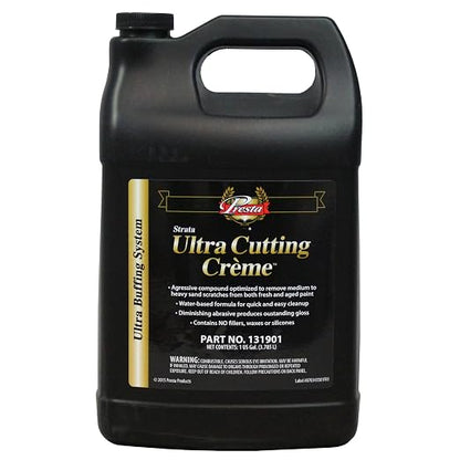 Presta 131901 Ultra Cutting Crème for Removing P1500 Grit, Finer Sand Scratches and Swirls - 1 Gallon
