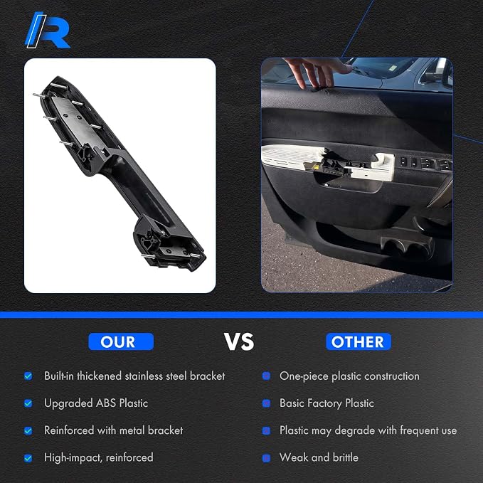 22818465 Front Left Driver Side Armrest Repair Kit Fit for Chevy Silverado 1500 2500HD 3500HD 2010-2014 For GMC Sierra 1500 2500 HD 3500 HD 2010-2014 Door Panel with Release Handle Below Armrest Black