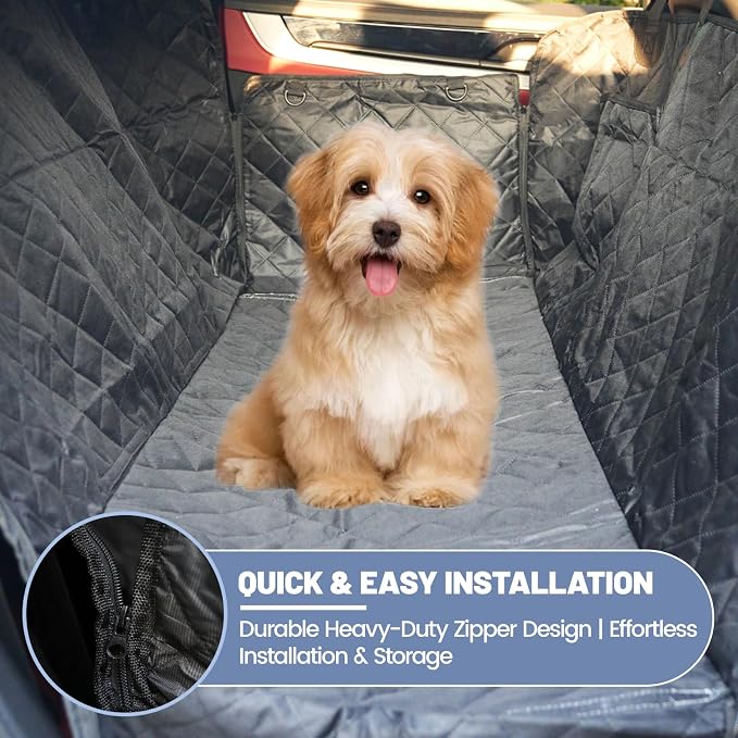 Dog Car Seat Cover for Pets Waterproof Seat Cover Hammock Scratch Proof Nonslip Back Seat Pet Bed Mat for Travel Durable Soft Back Seat Covers for Cars Trucks and SUVs (23.5 x 51 inch)