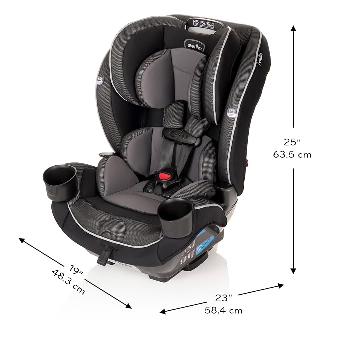 Evenflo EveryKid 3-in-1 Convertible Car Seat (Livingston Gray)