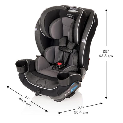 Evenflo EveryKid 3-in-1 Convertible Car Seat (Livingston Gray)