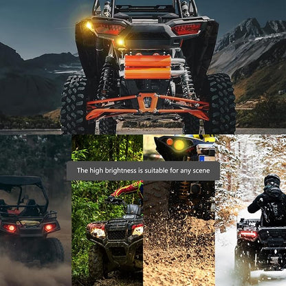 UTV ATV SXS Street Legal Kit with RockerTurn Light Horn Hazard Switch Flasher RelayFuse Line LED Lights Horn & Reverse Switch for Atv Utv Red Wire Harness Instruction Manual Light