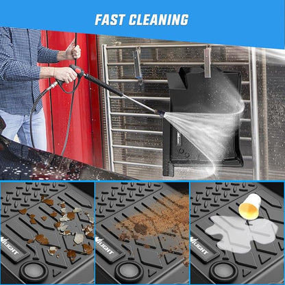 Nilight Floor Mats for Toyota Tacoma Double Cab 2005 2006 2007 2008 2009 2010 2011 2012 2013 2014 2015 All Weather Custom Fit Heavy Duty Floor Liners