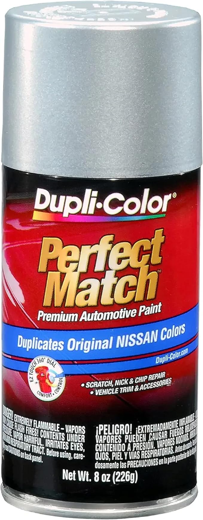Dupli-Color EBNS06017 Perfect Match Automotive Spray Paint - Nissan Silver Metallic, K23-8 oz. Aerosol Can