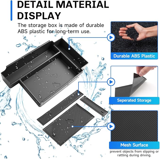 SXCY for 2026 Nissan Pathfinder Center Console Organizer Tray for 2022-2026 Nissan Pathfinder Accessories Center Console Tray 2026 Pathfinder Armrest Console Organizer Tray