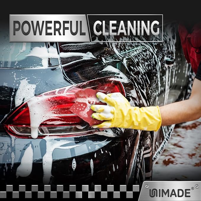 UNIMADE Shop Towel Rag, 200 Pack Reusable Rags Bulk Microfiber Cleaning Cloth Lint Free Towels for Car Kitchen Automotive Bar Mechanic Restaurant Garage, 11.5"x 11.5", Red