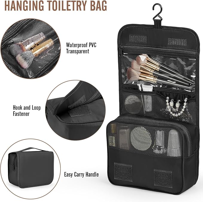 Veken 10 Set/8 Set Packing Cubes for Travel Essentials,Anti-Wrinkle Buckled Suitcase Organizer for Shoe & Toiletry Bag,Carry On Luggage Bag for Airplane & College Dorm Room Accessories,Women Men Gifts