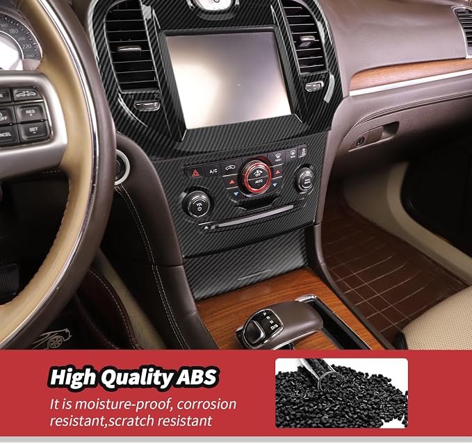 JeCar 5pcs Carbon Fiber Interior Trim Kit Interior Accessories for 2011-2014 Chrysler 300/300C