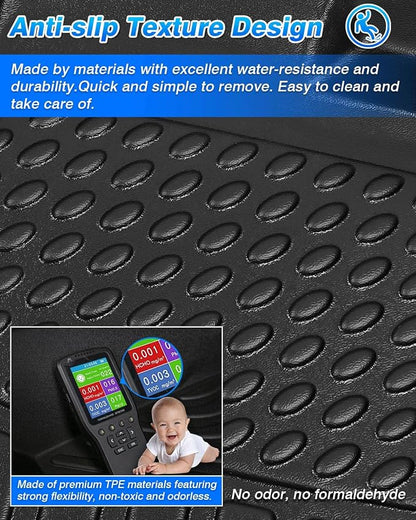 Cartist Floor Mats Fit for Honda HR-V HRV 2023 2024 2025 2026 (Include Hybrid) All Weather Floor Liners Front & 2nd Row Floor Mat for HRV Heavy Duty