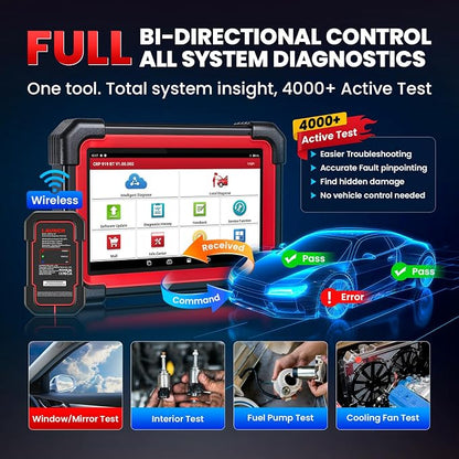 LAUNCH X431 CRP919EBT 2026 Wireless Bidirectional Scan Tool, All-in-One Full System OBD2 Scanner, ECU Coding, 35+ Services, CANFD&DOIP, FCA AutoAuth, VAG Guide, 2Yrs Free Update, Upgraded of CRP919E