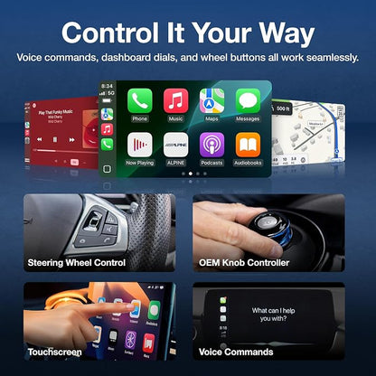 Drivio Wireless CarPlay Adapter for iPhone & Android | USB CarPlay Wireless Adapter with Screen Mirroring | 2026 Bluetooth Car Play Dongle Apple Play for Car Accessories Android Auto USB C & A