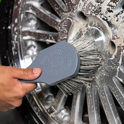 Chemical Guys ACCG09 Wheel Works Medium Duty Wheel & Body Brush, (Safe for Cars, Trucks, SUVs, RVs, Motorcycles, & More) Gray