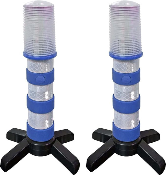 Electriduct Road Emergency Beacon LED Flare KIT with Storage Case - Blue | 3 Kits