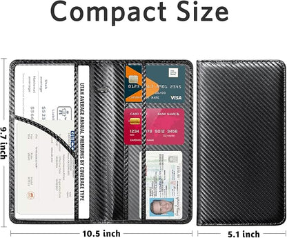 CoBak Car Registration and Insurance Holder - Vehicle Glove Box Car Organizer,Auto Truck Comparment Accessories Case with Magnetic Closure for Driver License,Cards