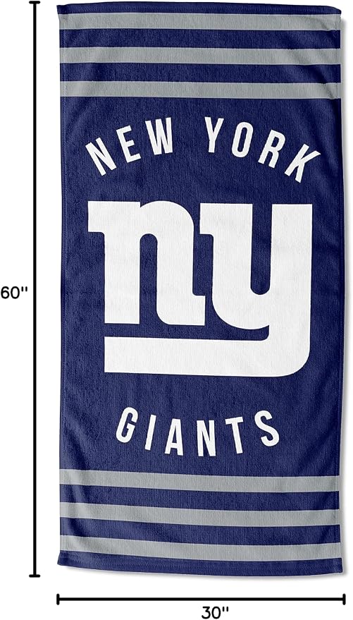 Northwest NFL New York Giants Unisex-Adult Beach Towel, 30" x 60", Stripes