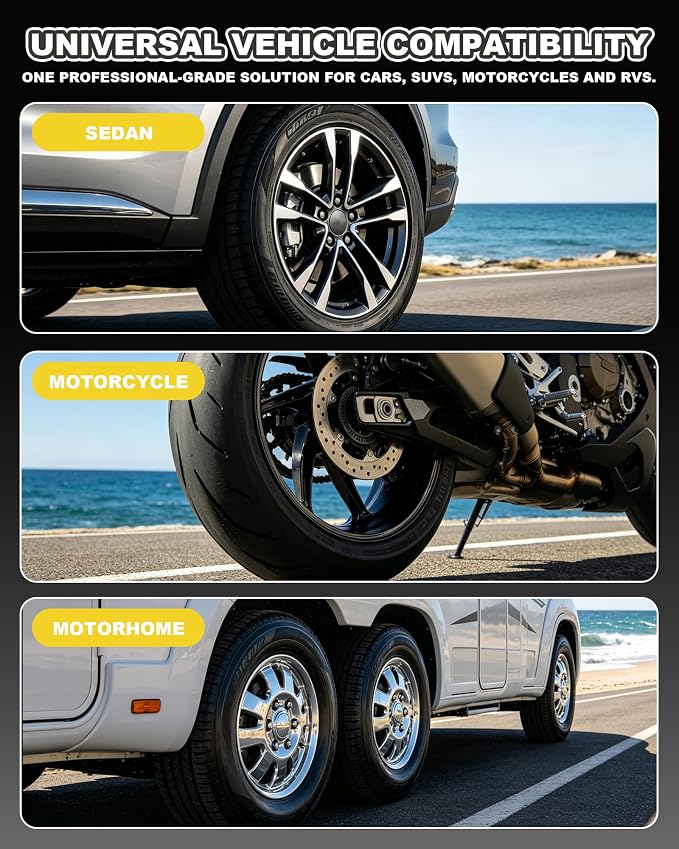 Car Tire Shine with Sponge,Tire Coating Paste,Tire Polishing Paste,Long-Lasting Tire Dressing with Wet Gloss Look Finish,Car Tire Shine for Trucks Sedans RVs SUV(1Pcs)