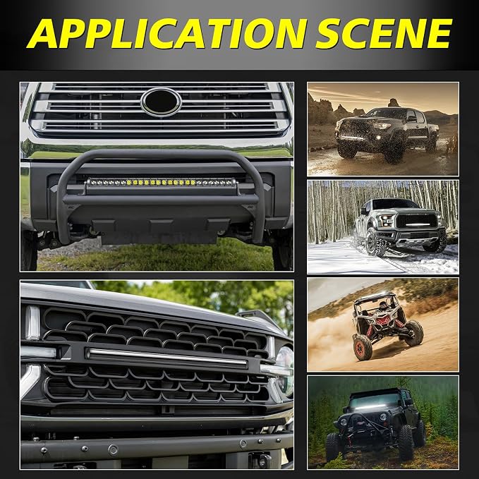 30 Inch Light Bar Kit, AKD Part 168W OSRAM LED Slim Single Row LED Light Bar w/Wiring Harness Black Cover Spot Flood Combo Offroad Driving Bumper Grille Roof Lights for Trucks Pickup UTV SUV RZR