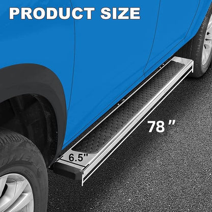 COMNOVA 6.5 Inch Side Steps Running Boards Compatible with 2015-2026 Chevy Colorado/GMC Canyon Crew Cab. Stainless Steel Step Bars Running Boards for Colorado Crew Cab.