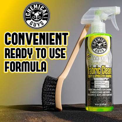 Chemical Guys Foaming Citrus Fabric Clean Carpet & Upholstery Cleaner, Ready to Use, Sprayable (for Carpets, Seats & Floor Mats), Safe for Cars, Home, Office, & More, 2-16 fl oz, Citrus Scent