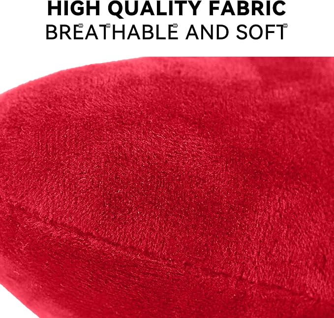 Car Headrest Pillow, Soft Comfortable Memory Foam Automotive Neck Pillow Cushion for Neck Pain Pressure Relief, Universal Fit (Red)