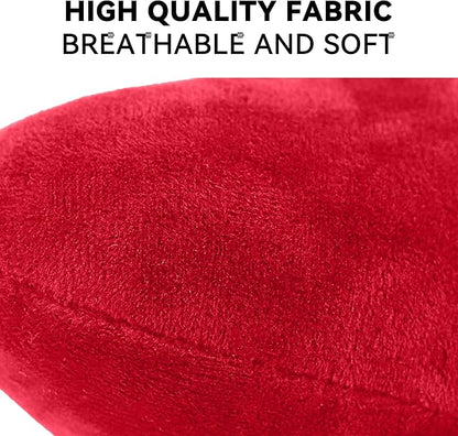 Car Headrest Pillow, Soft Comfortable Memory Foam Automotive Neck Pillow Cushion for Neck Pain Pressure Relief, Universal Fit (Red)
