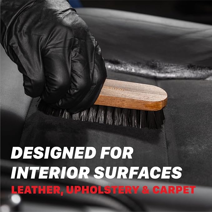 Maxshine Universal Leather & Upholstery Brush – Durable Nylon Bristles for Car Detailing – Ideal for Cleaning Seats, Carpets & Interior Surfaces – Gentle, Effective Detailing Tool