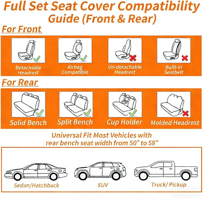 Car Seat Covers Full Set,3D Contoured with Lumbar Support Nappa Leather Automotive Seat Covers for Cars SUV Truck Sedan,Universal Anti-Slip Driver Seat Cover with Backrest Style2 Dark Green