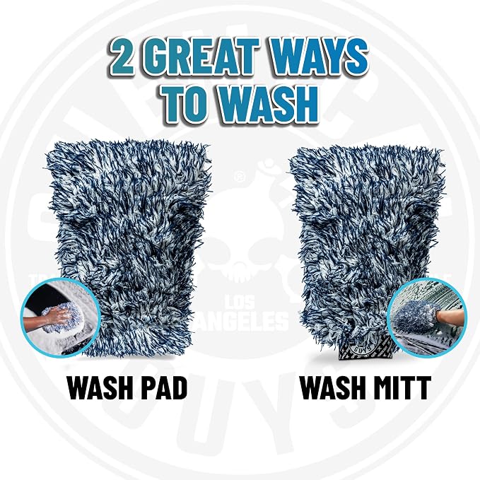 Chemical Guys Dually Wash Pad Microfiber Car Wash Pad Dual Surface Cleaning Pad for Paint Clear Coat Glass Wheels and Exterior Surfaces