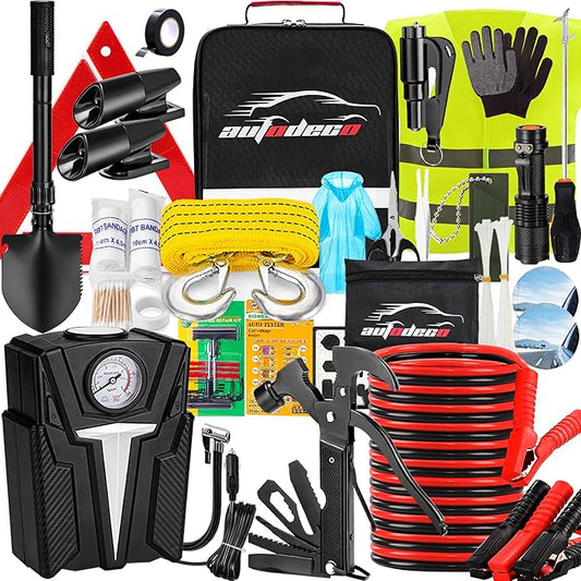 Roadside Car Emergency Kit - 136Pcs Premium Heavy Duty Car Safety Kit Emergency Kits for car