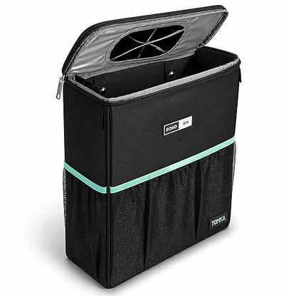 RoadBin™ Car Trash Can – Slim 4" 2.5 Gallon Space-Saving Design, Stays Upright, Leakproof & Odor-Proof Car Garbage Can for Clean, Clutter-Free Cars, Trucks & SUVs