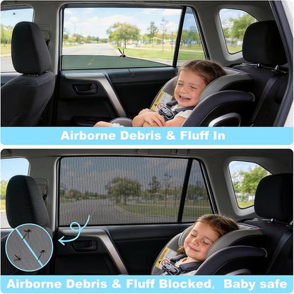 XCBYT 2019-2024 RAV4 Window Shade, 2PCS Rear Side Sun Shades for Baby & Pet, Breathable Mesh UV Protection, Privacy & Heat Insulation, Easy Magnetic Installation