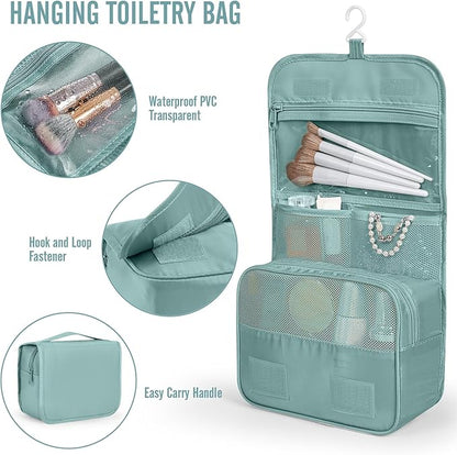 Veken 8 Set Packing Cubes for Travel Essentials,Anti-Wrinkle Buckled Suitcase Organizer for Shoe & Toiletry Bag,Carry On Luggage Bag with 99+ Count Mesh Holes for Airplane & College Dorm Accessories