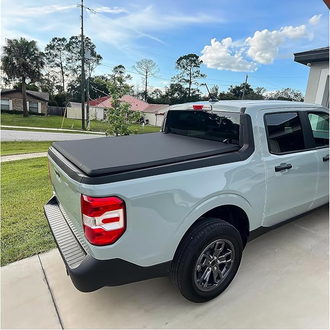 AUTOSAVER88 Tri-Fold Soft Truck Bed Tonneau Cover Fits for 2005-2026 Nissan Frontier(NO México) 5 ft Bed
