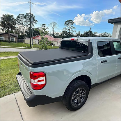 AUTOSAVER88 Soft Tri-fold Truck Bed Tonneau Cover Fit for Toyota Tacoma 2005-2015 (Excl. Trail Edition) 6ft Bed
