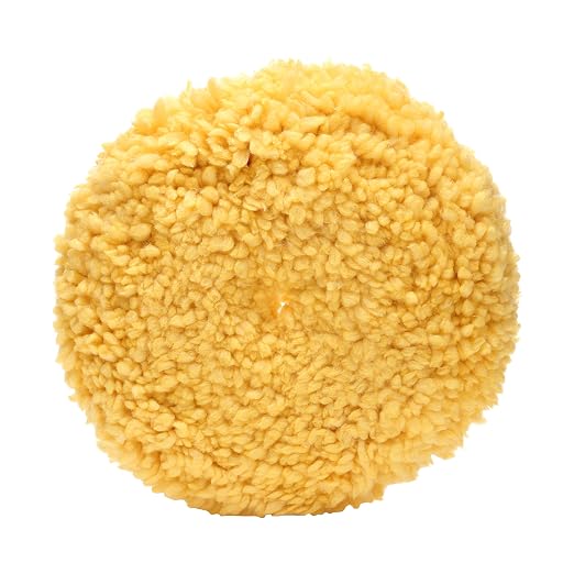 3M Wool Polishing Pad (05713) for Boats, Cars, Trucks and RVs – Single-Sided – 9 Inches, Yellow (Pack of 6)