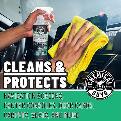 Chemical Guys Keep Your Car New Kit, Ideal for Cleaning and Detailing. Includes New Car Scented VRP, Total Interior, Air Freshener, and 3 Detailing Towels - 6 Piece Kit