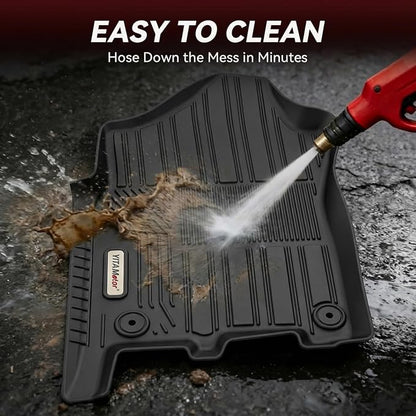 YITAMOTOR Floor Mats Fit for 2019-2025 2026 Ram 2500/3500 Crew Cab (Not for PTO KIT Models), TPE All Weather Dodge Ram 2500/3500 Floor Mats Include 1st & 2nd Row, Black