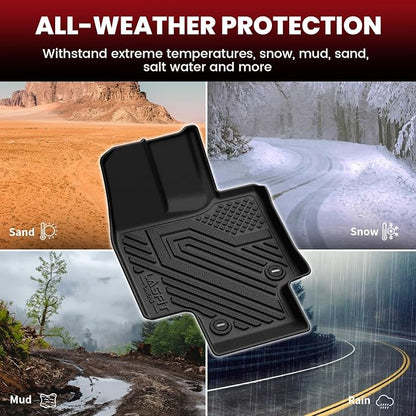 LASFIT Floor Mats & Cargo Mat for Toyota Highlander 2020-2026 (Fit Hybrid, 7&8Seats), All Weather Fit TPE Floor Liners, 3 Rows & Cargo Liner Back Seat Cover for Highlander car mats(Not Subwoofer)