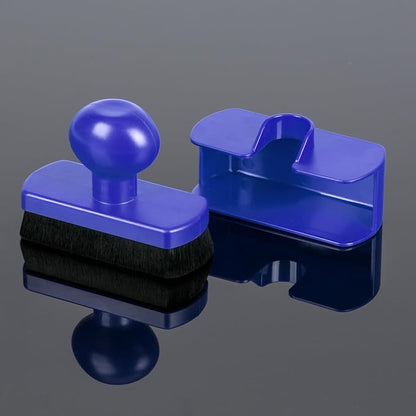 Large Car Tire Shine Applicator, Vegan Tire Shine Brush - Automotive Tire Dressing Applicator Brush with Storage Stand for Tire Detailing & Car Wash Kit, 3.6 Inch Length -2pcs (Black & Blue)