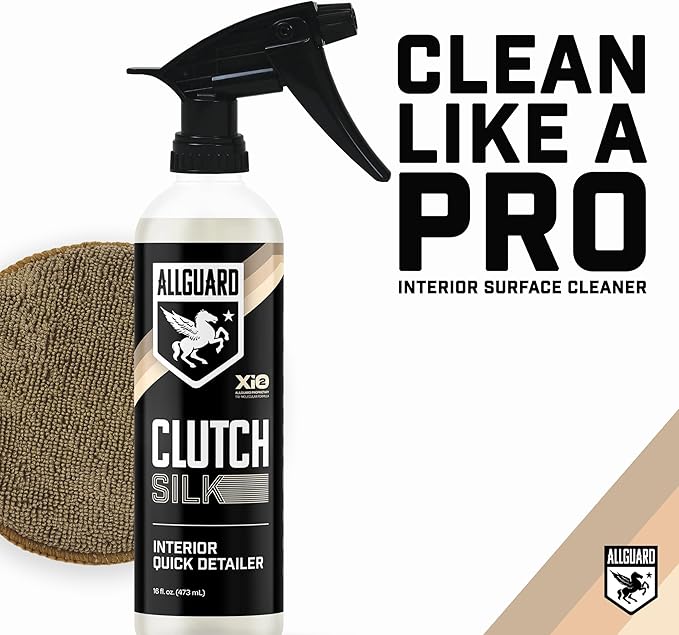 Clutch Silk - Interior Cleaner & Quick Detailer Formulated with XiO2™ Ceramic - Protects While Cleaning Leather, Plastics, Vinyl, Glass & More - Satin Finish with UV Defense & Anti-Static