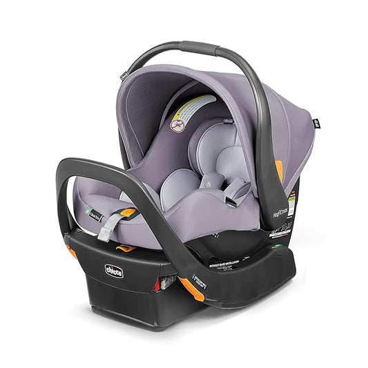 Chicco KeyFit Max ClearTex Infant Car Seat and Base, Rear-Facing Seat for Infants 4-30 lbs., Infant Head and Body Support, Compatible with Chicco Strollers, Baby Travel Gear, Lupine/Purple