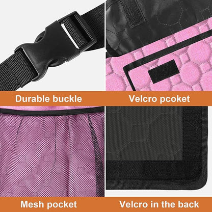 Car Trunk Organizer, Super Capacity Backseat Car Organizer for SUV/Truck/MPV(42"*18"), Hanging Car Storage Organizer with 8 Pocekts, Car Accessories for Women and Men- Pink