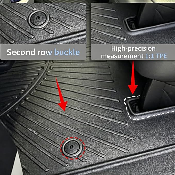 Floor Mats for 2017-2025 2026 Chrysler Pacifica(Hybrid Models), Fit 7 and 8 Passenger Model with Cargo Liners,TPE All Weather Protection Car Full Set Mats,for Pacifica 2017-2026 car Accessories