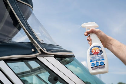 Cleans and protects clear marine vinyl while helping prevent yellowing, hazing, and cracking.